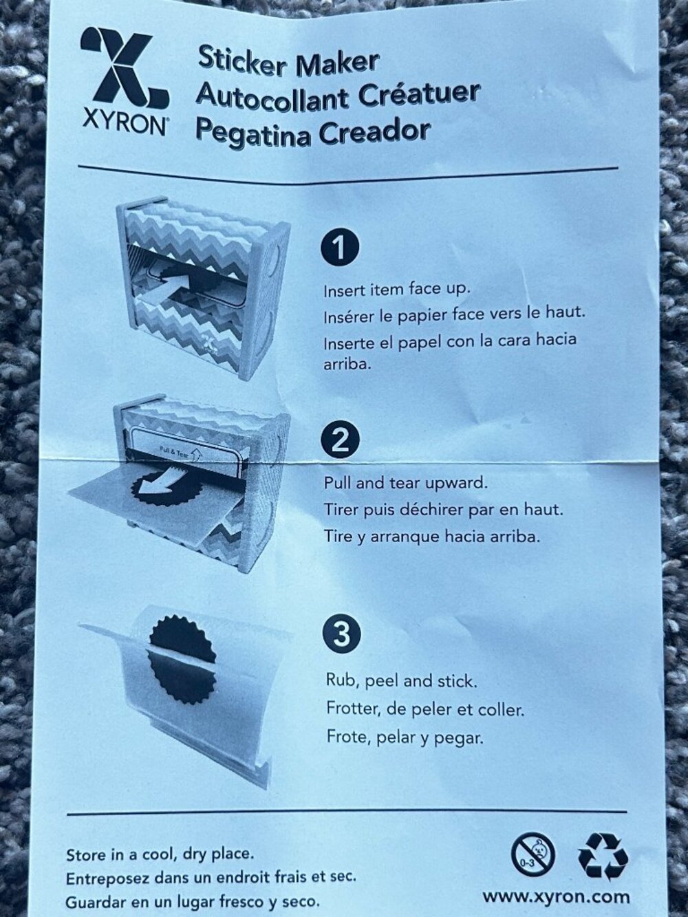 Xyron Mini Sticker Maker NEW 1.5 Inch - Picture 2 of 6